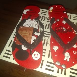 NWT HAVAIANAS Brazil Authentic Unisex Rubber Flip Flops Sandals Disney Mickey